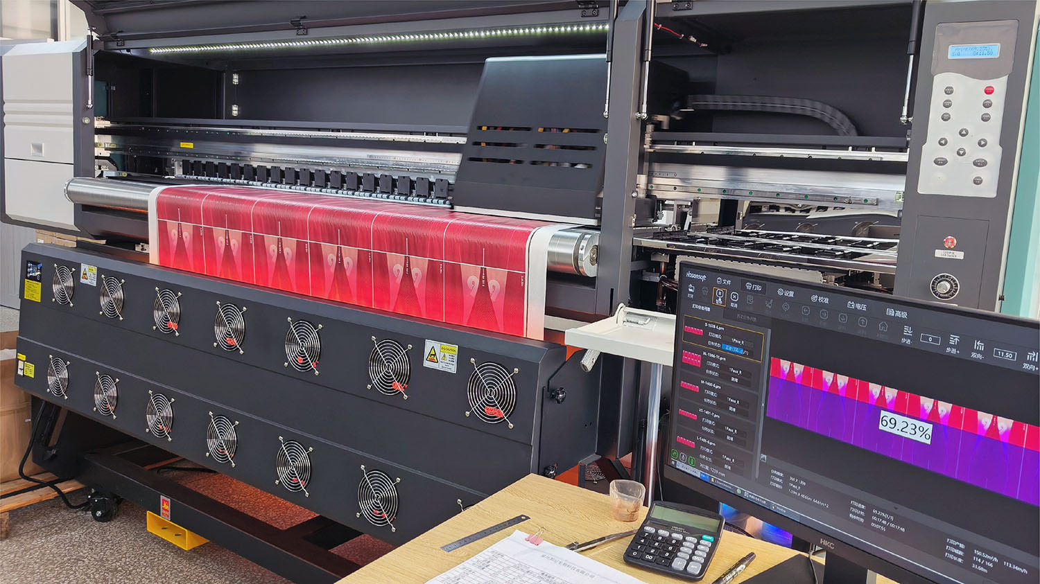 In-house sublimation printing for custom insole fabrics, ensuring vibrant, long-lasting patterns